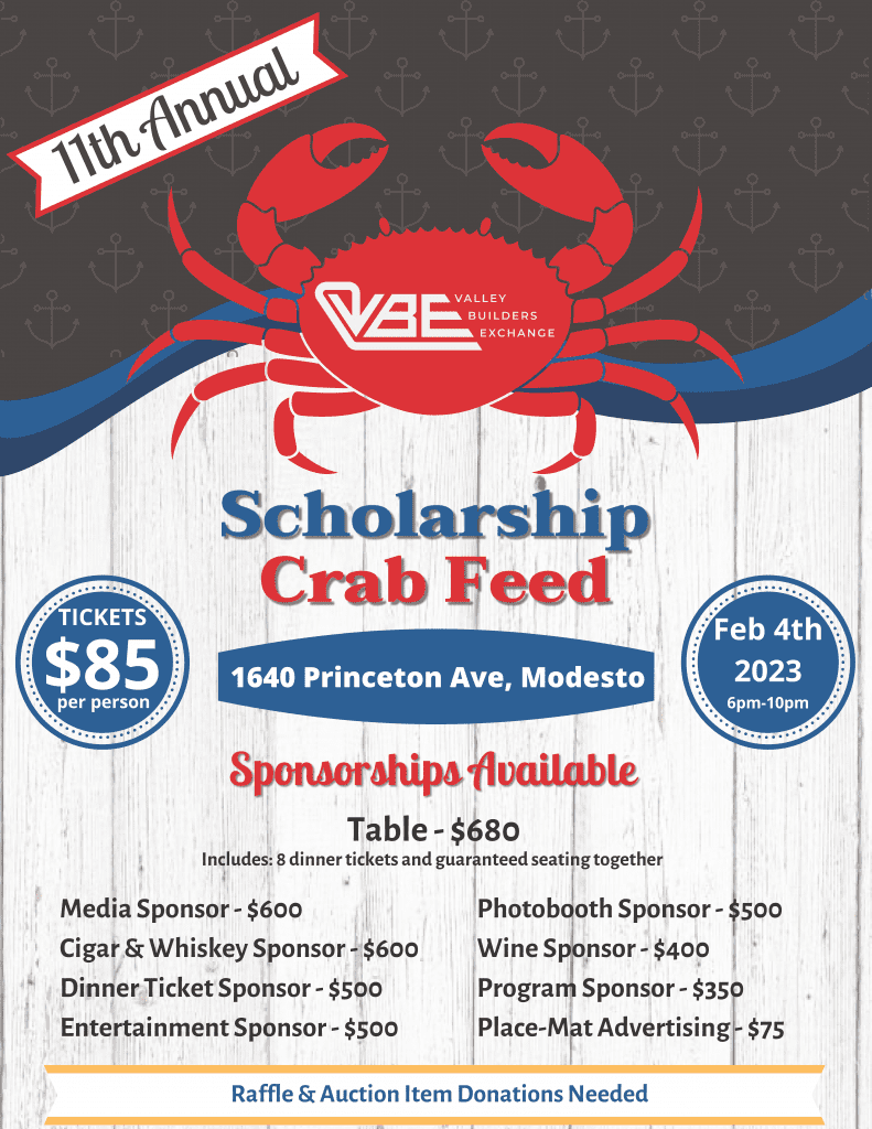VBE Scholarship Crab Feed 2023 Valley Builders Exchange